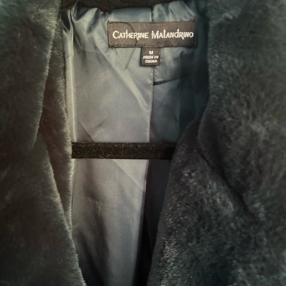 Catherine Malandrines Hunter Green Jacket Faux fur M & XL - Picture 4 of 8